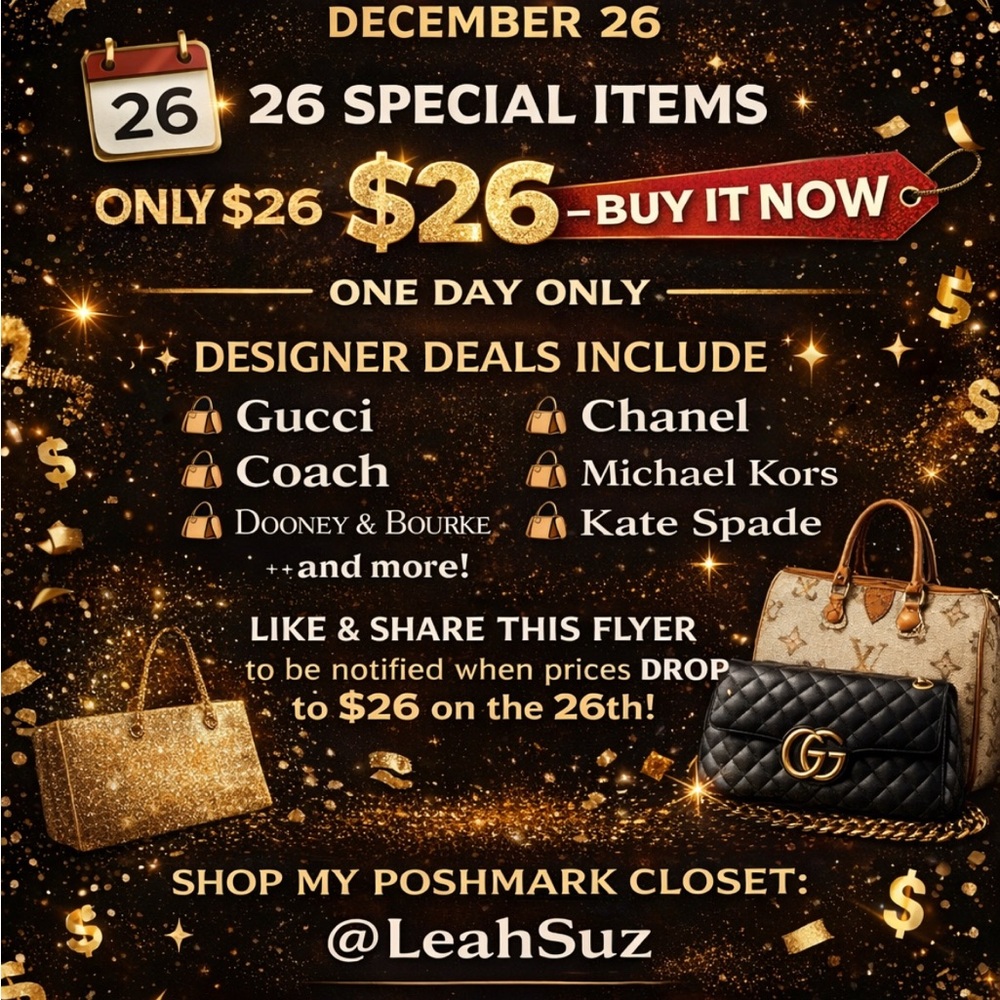 26 Items for $26 each on Dec. 26